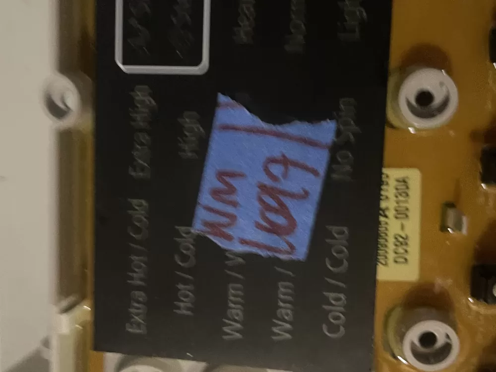 Samsung DC92-00130A DC92-00125A Washer UI Control Board AZ34149 | Wm1697