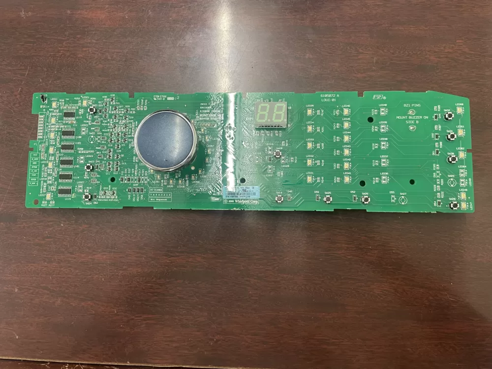 Whirlpool W10051161 Dryer User Interface Control Board