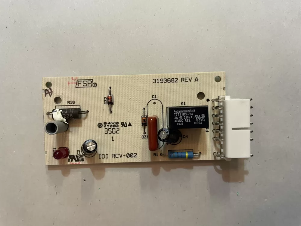 Whirlpool  Kenmore  Maytag  KitchenAid W10757851  AP5956767  W11629974  4389102  2198585  2198586  2220398  2220402  2255114  3452789  4388635  4389102R  PS10064583  TJ4389102R  W10193666  W10193840  W10290817 Refrigerator Ice Control Board