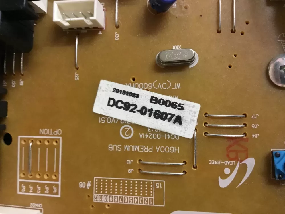 Samsung DC92 01607A Dryer Control Board Interface AZ4784 | NR456