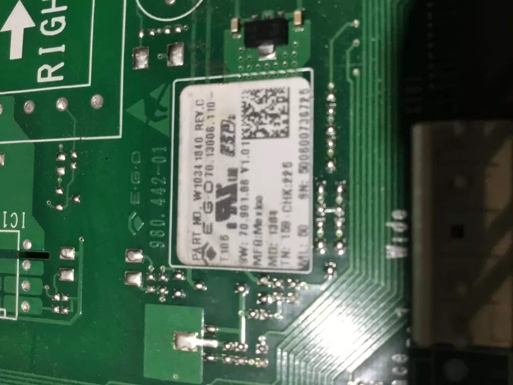 Whirlpool W10324413 Range Oven Control Board Touch Panel Assy AZ85198 | NR1186