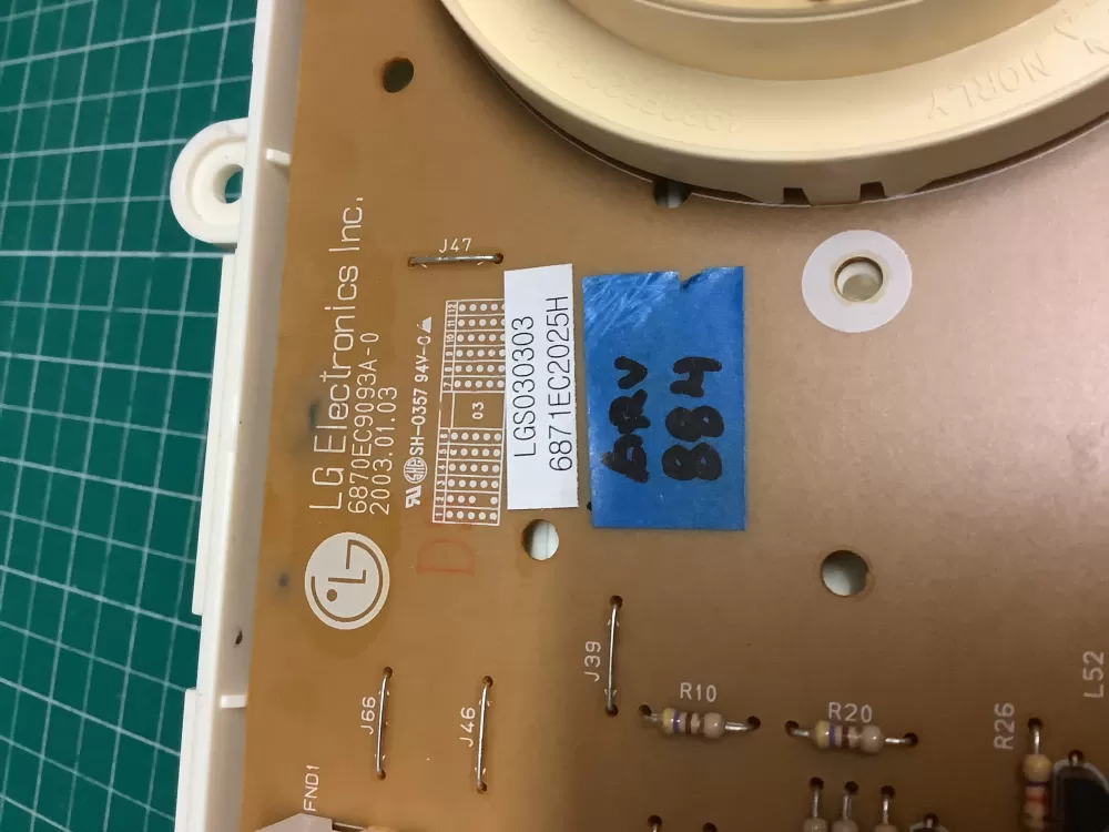 LG 6870EC9093A 0 6871EC2025H Dryer Control Board AZ206758 | ARV884