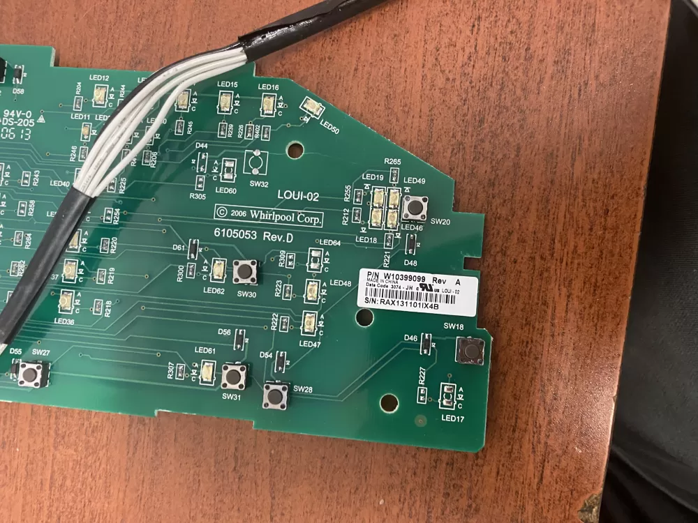 Whirlpool W10399099 Washer Control Board AZ44719 | BK1764