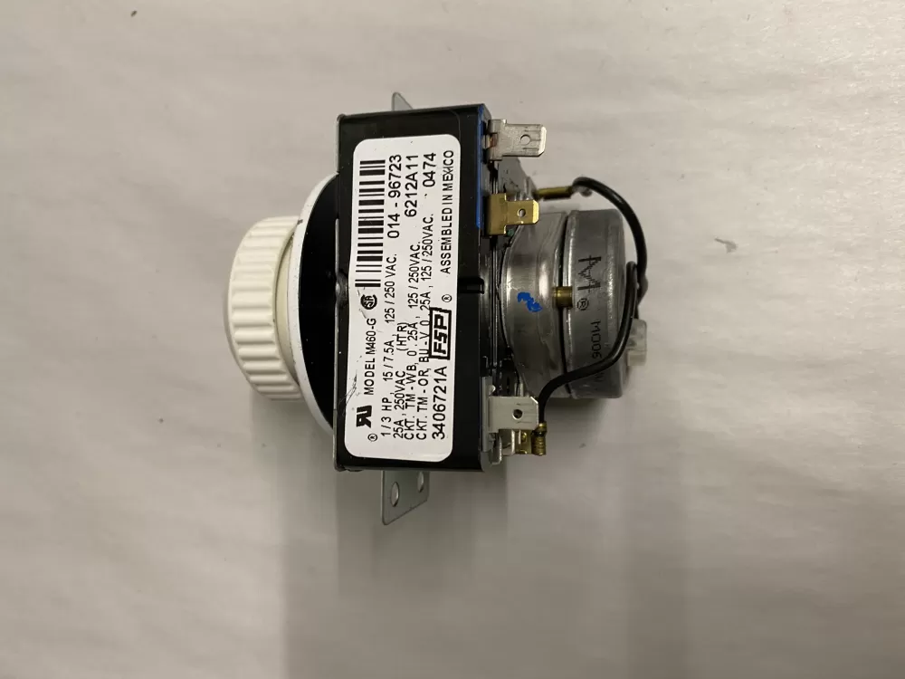 Whirlpool 3406721A AP3097855 3406721 WE04X10051 PD00055758 WE4X10051 877373 AP3637093 PS265288 EAP265288 Dryer Timer