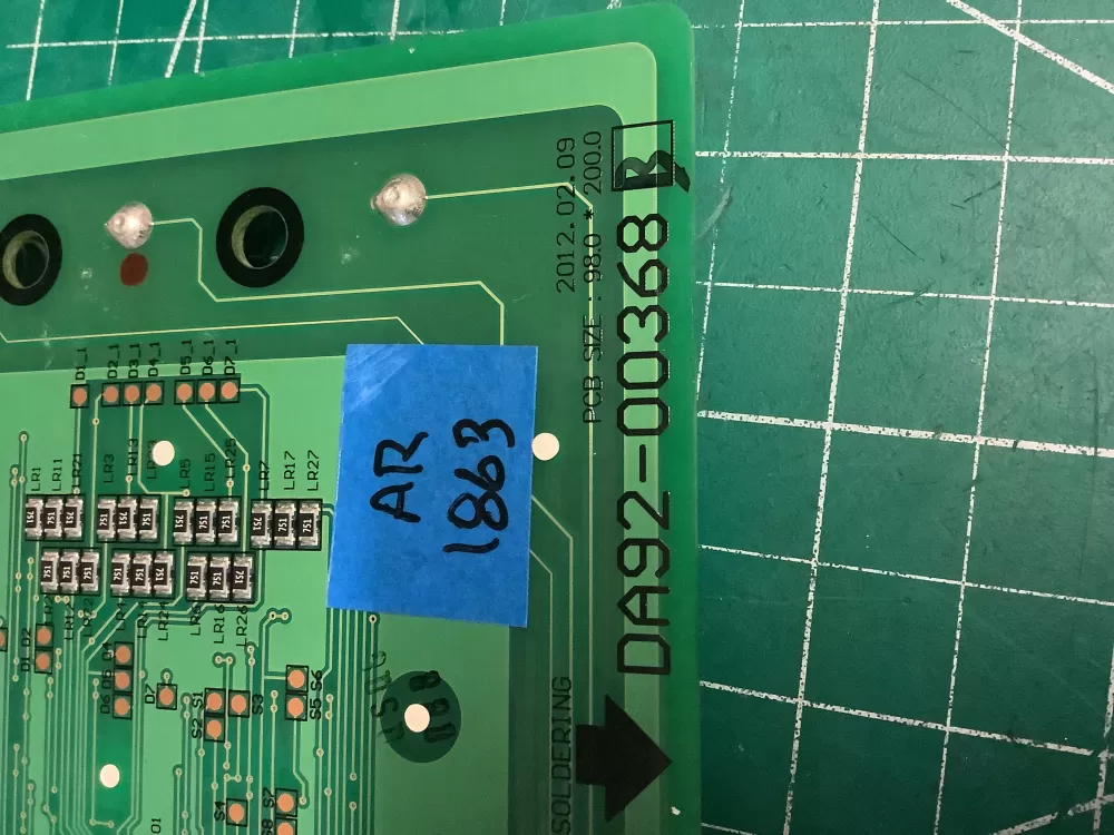 Samsung DA92-00368 B Refrigerator Dispenser UI Control Board AZ201448 | AR1863