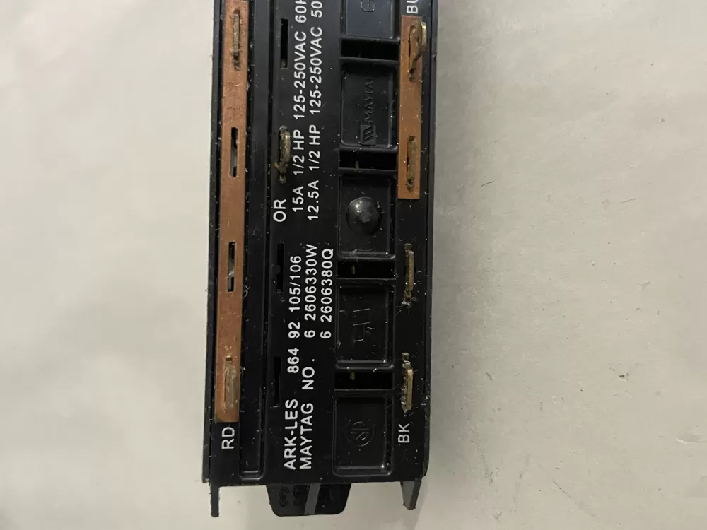 Maytag 6 2606330W Washer Push Button Selector Switch AZ217792 | Wm1419