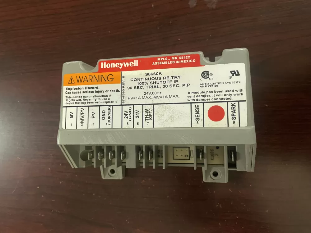 Furnace Honeywell 97-4590 S8660k Ignition Control Board Module AZ73749 | KM1395
