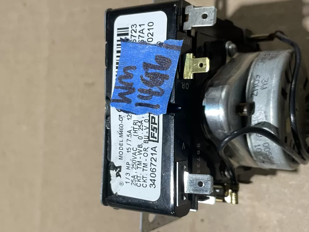 Whirlpool 3406721A AP3097855 3406721 WE04X10051 Dryer Timer AZ78297 | Wm1496