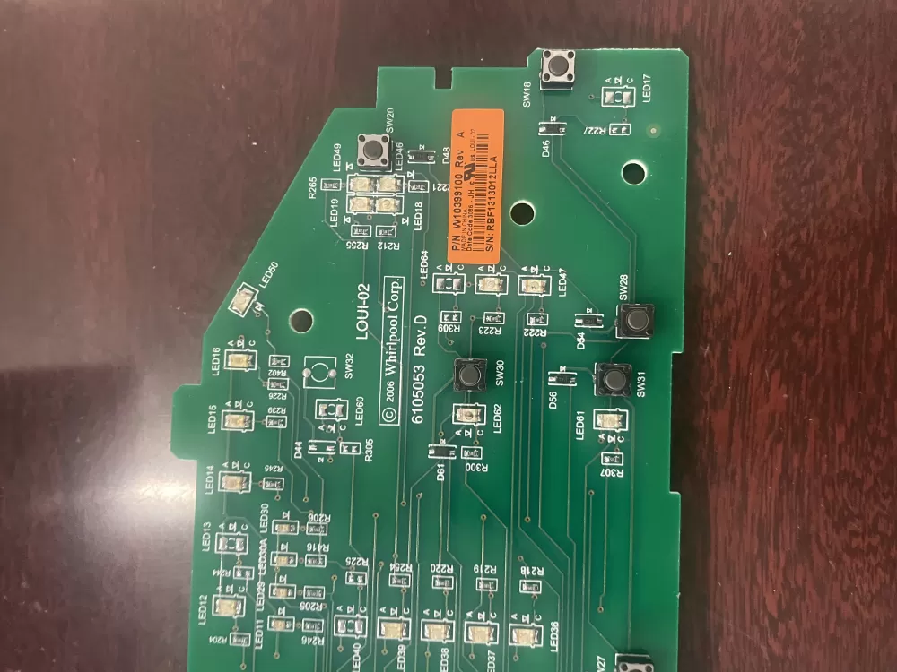 Whirlpool W10399100 W10296457 Washer Control Board AZ39709 | KM326