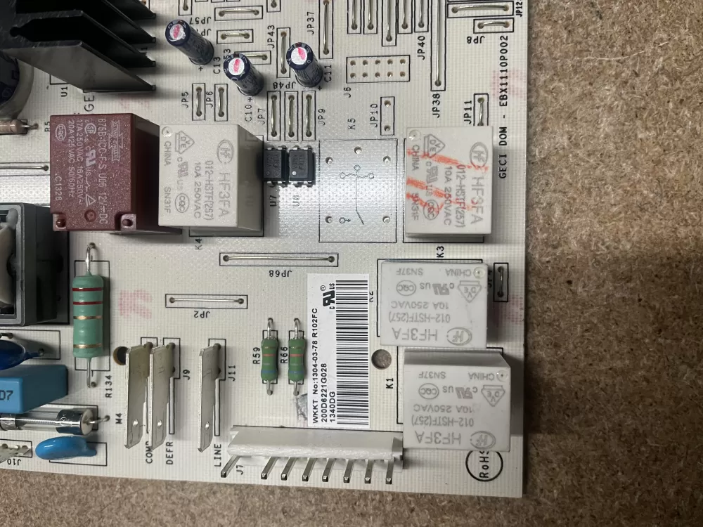 GE 200D6221G028 EBX1110P002 Refrigerator Control Board AZ8866 | KM1531