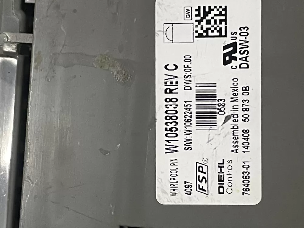 Jenn-Air W10854215 Dishwasher Control Board AZ26929 | WM38