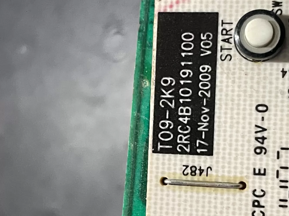 GE 2RC4B10191100 T09 2K9 Range Oven Control Board AZ17172 | WM1237