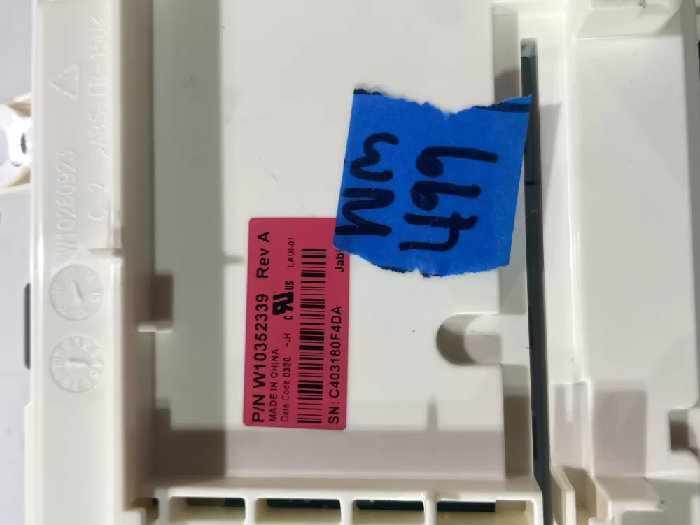 Whirlpool W10352339 Washer Control AZ174666 | Wm499