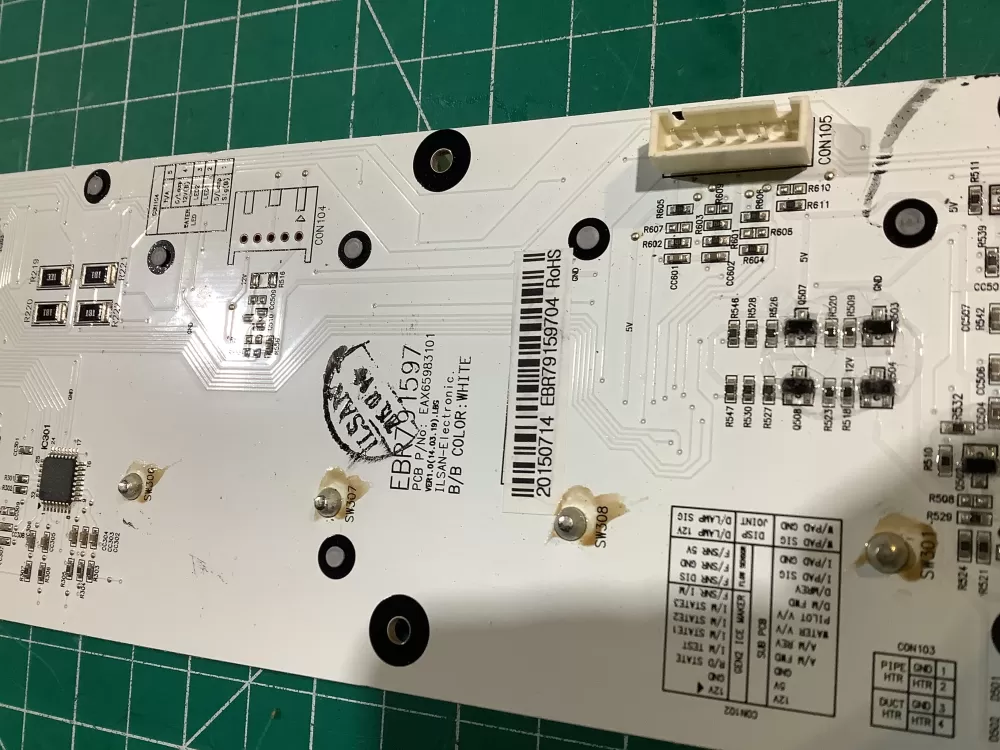 LG EBR79159704 Refrigerator Dispenser Board AZ151111 | NR1379