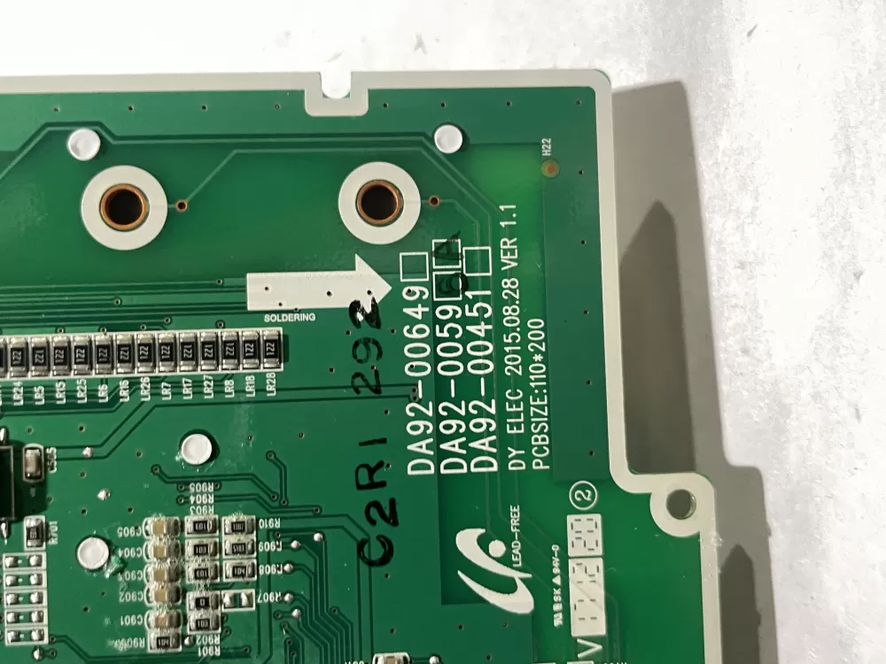 Samsung DA92-00596A Refrigerator Dispenser Control Board AZ184238 | Wm2504