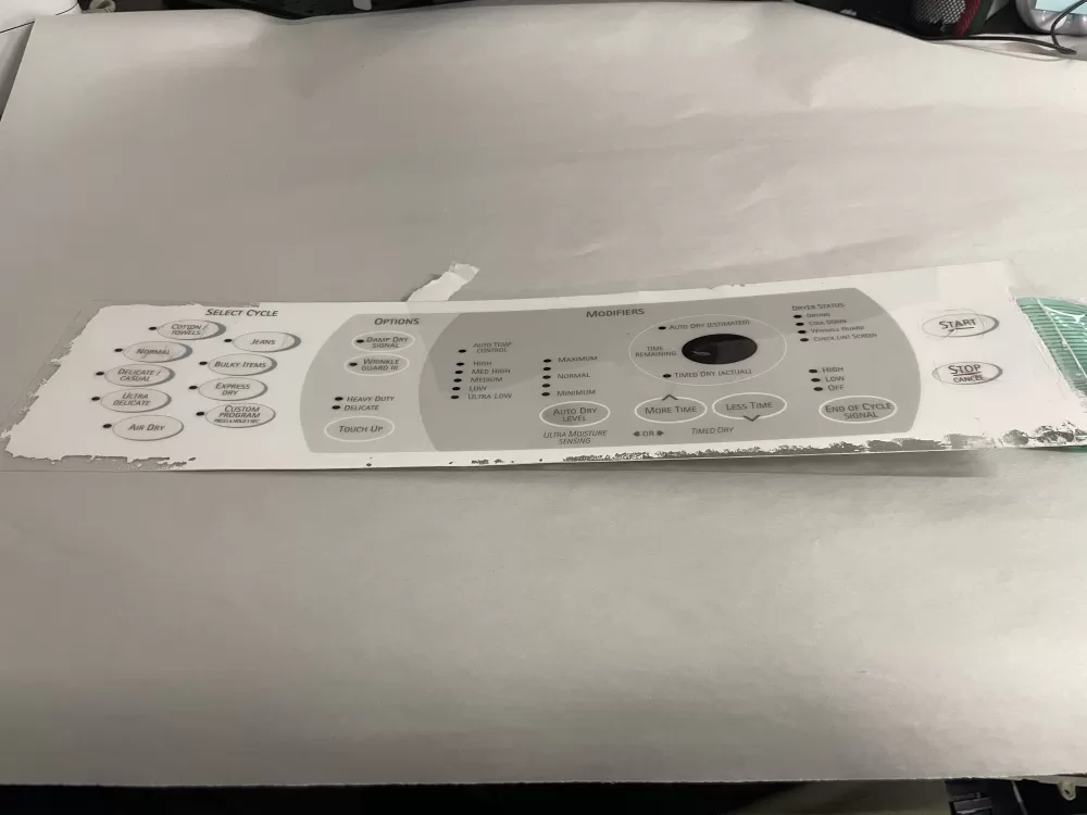 Kenmore 8274470 Dryer Control Panel AZ204991 | Wmv911