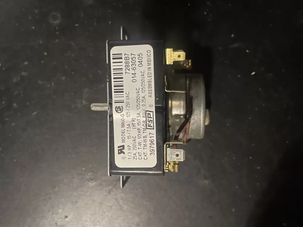 Whirlpool  Kenmore  Maytag  Roper  Amana  Inglis  Admiral WP3979617  AP6009055  3979617  8299782  921240  PS11742197 Dryer Timer