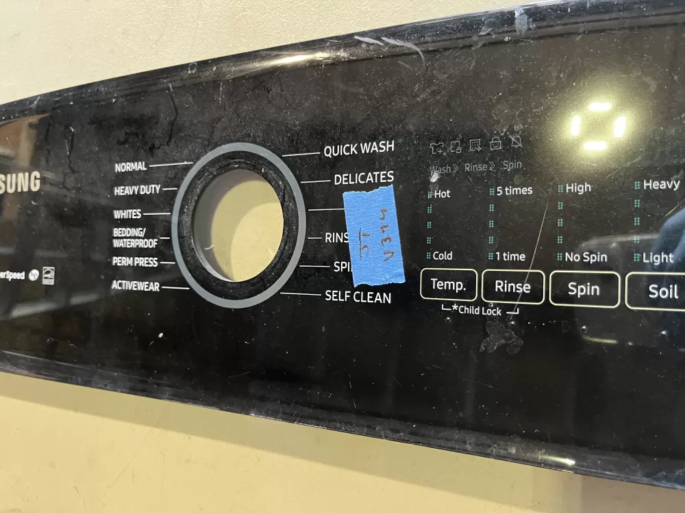 Samsung DC64-03825E Washer Control Board User Interface Panel AZ44306 | JTV394