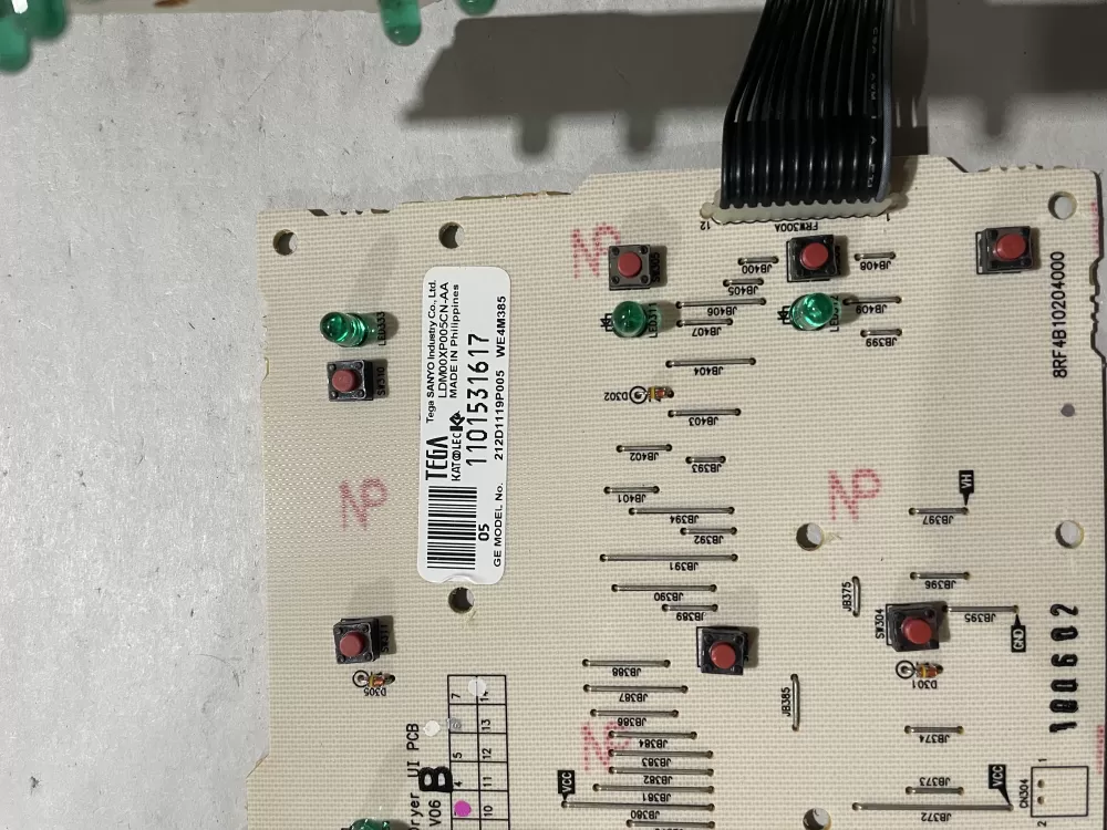 GE 212D1119P005 WE4M385 Dryer Control Board AZ196397 | KM541