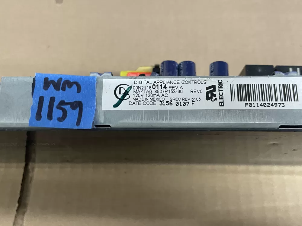 Maytag Whirlpool 8507P153 60 00N21180114 Range Control Board AZ101082 | Wm1159