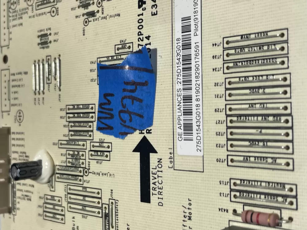 GE 275D1543G018 Washer Control Board AZ155916 | Wmv774