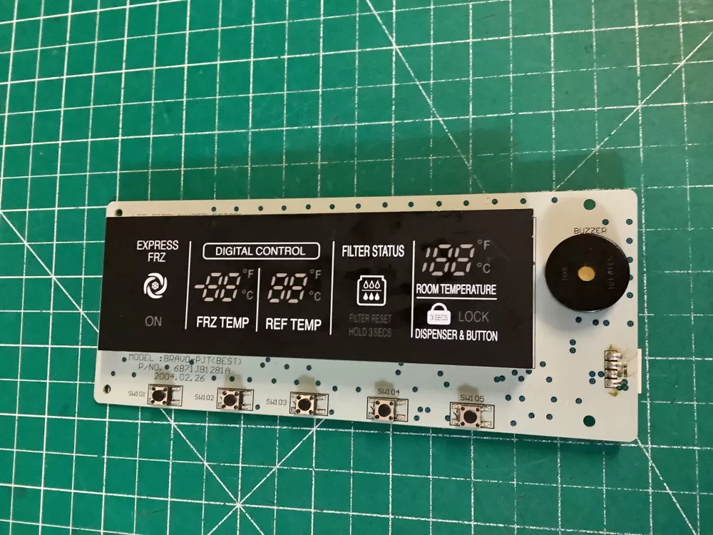 LG 6871JB1281C Refrigerator Control Board Dispenser AZ232067 | NR457