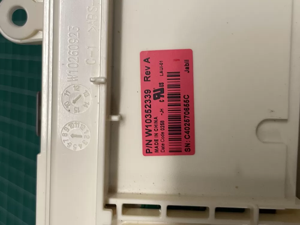 Whirlpool W10352339 Washer Control AZ210363 | Wm2111