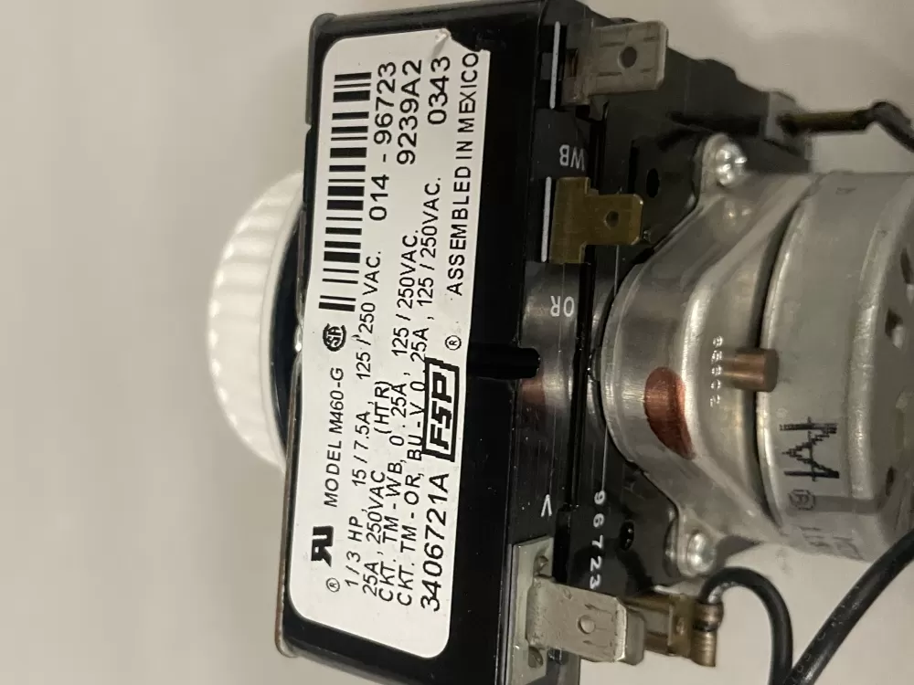 Whirlpool 3406721A AP3097855 3406721 WE04X10051 Dryer Timer AZ224762 | Wm2576