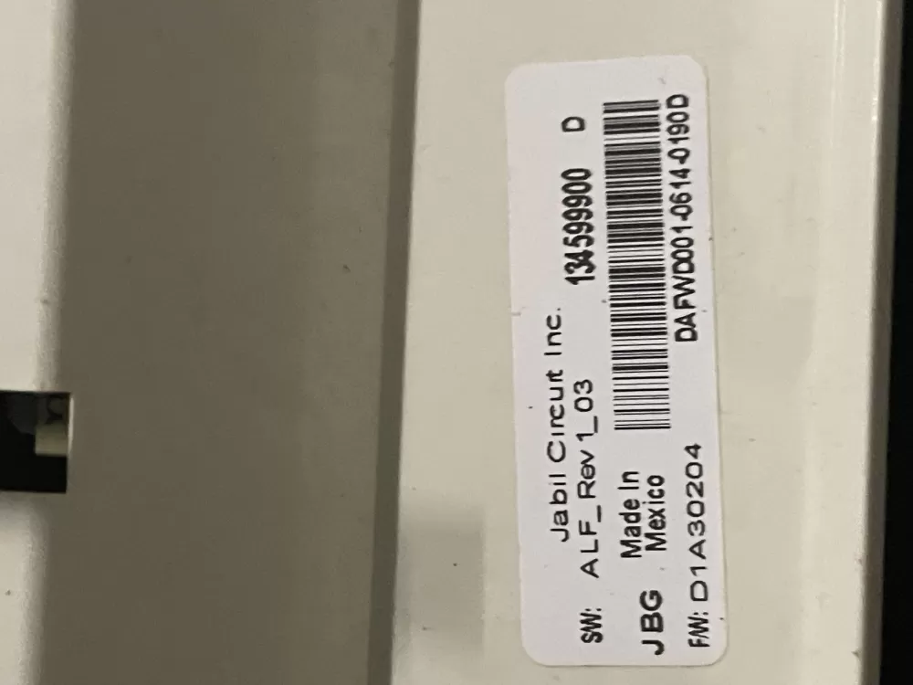 Frigidaire 134599900 Dryer User Interface Control Board AZ26018 | WMV224