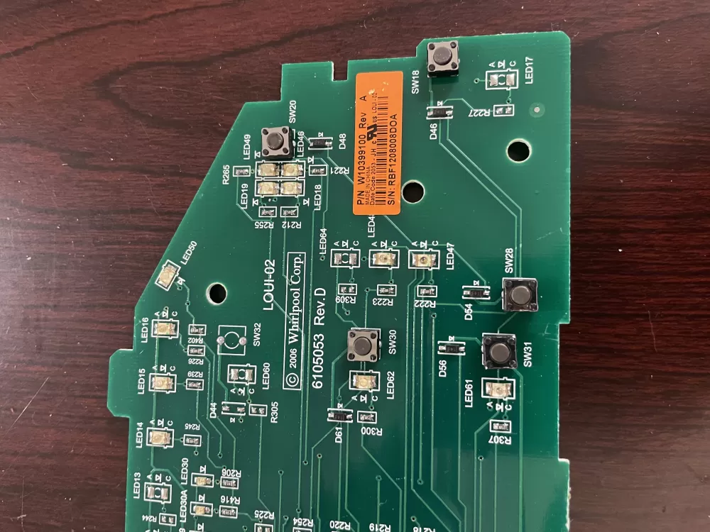 Whirlpool W10399100 W10296457 Washer Control Board AZ65053 | KM2119