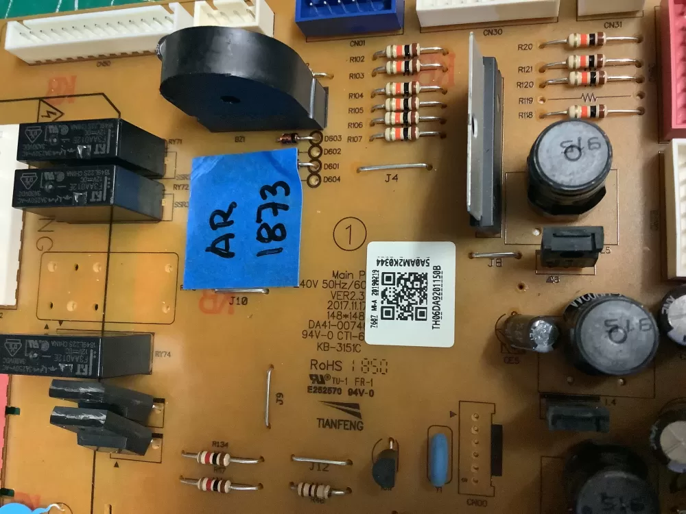 Samsung DA92 01150B  Control Board Main AZ201453 | AR1873