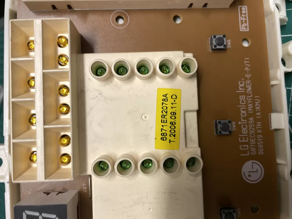 LG 6870EC9259A 6871ER2078A Washer Control Board AZ210453 | Wmv929