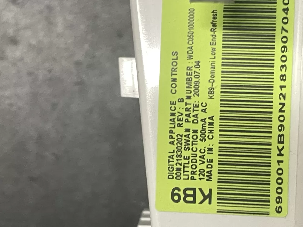 Samsung 00N21830202 Washer Control Board User Interface Display AZ17339 | WMV94