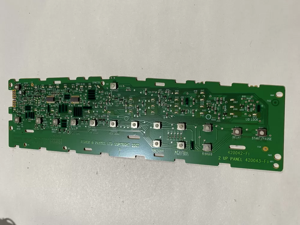 Fisher & Paykel 421098 Washer Keyboard Control Board AZ140865 | BK2366