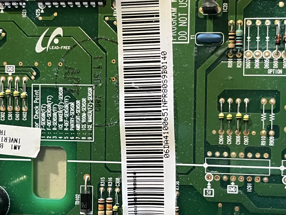 Samsung DA41-00651N Refrigerator Control Board AZ44268 | 304