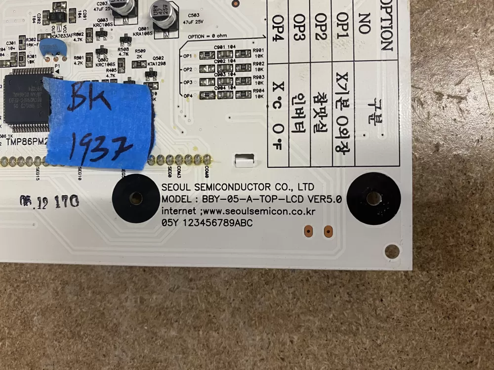  Ver5 0 Tmp86pm29otp  Seoul Semiconductor Model Control Board AZ67305 | BK1937