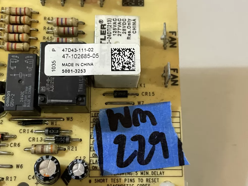 Emerson 47 102685 05 47d43 111 02  d43 Control Board  AZ110633 | Wm229