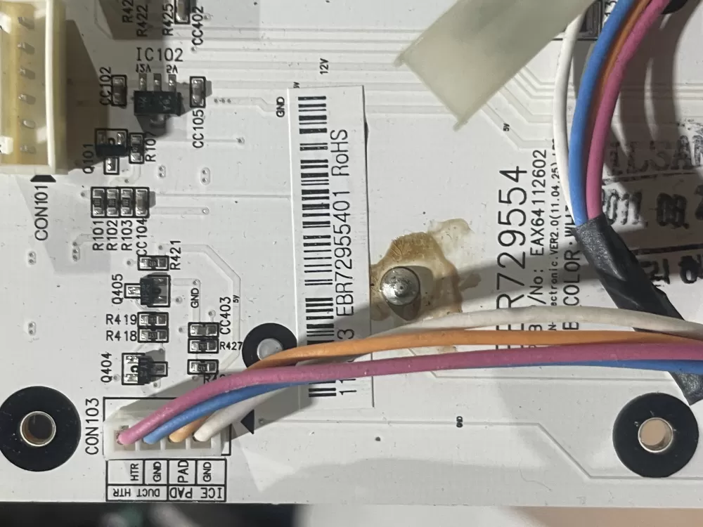 LG EBR72955401 Refrigerator Control Board AZ89721 | Wm2043