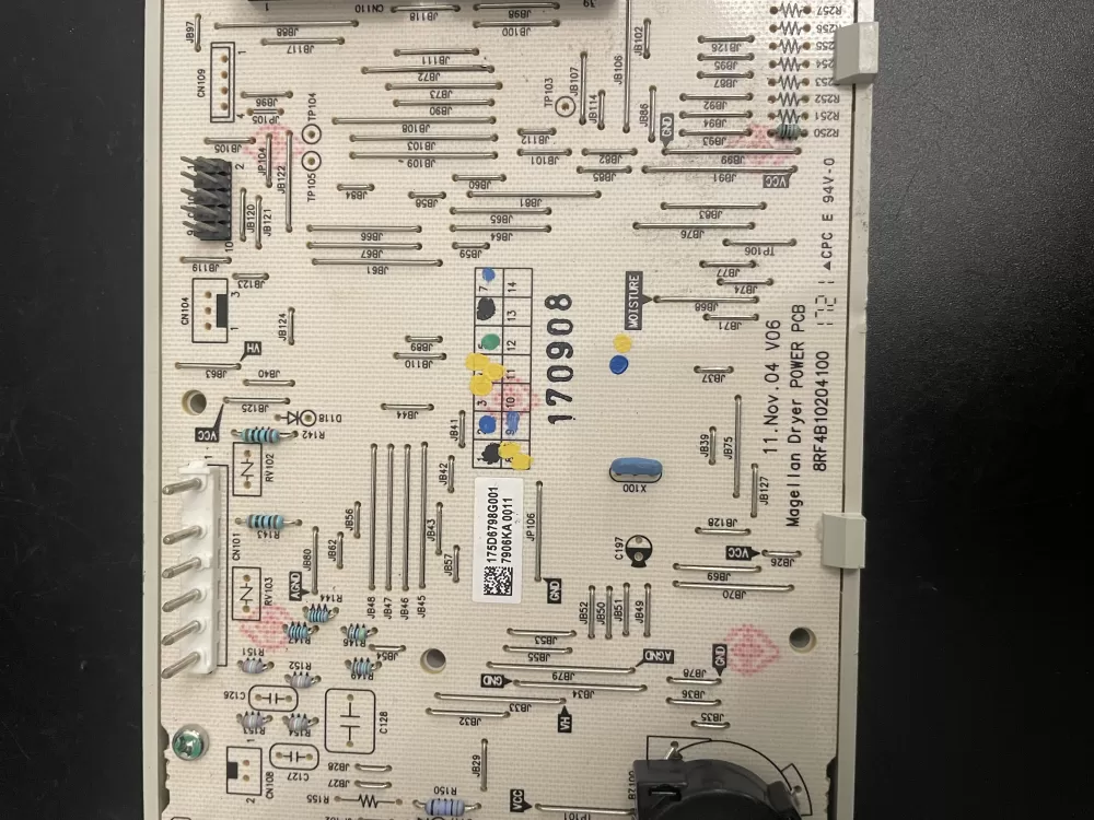 GE 175D6798G001 WE04M10011 Dryer Control Board AZ92647 | KM1668