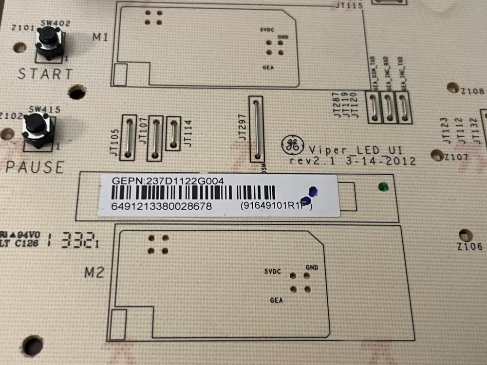 GE 237D1395G017 237D1060G017 237D1122G004 Washer Control Board AZ104390 | Wm839