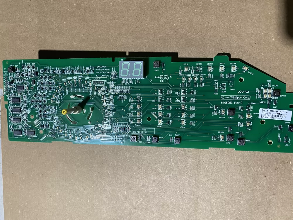 Whirlpool W10399099 Washer Control Board