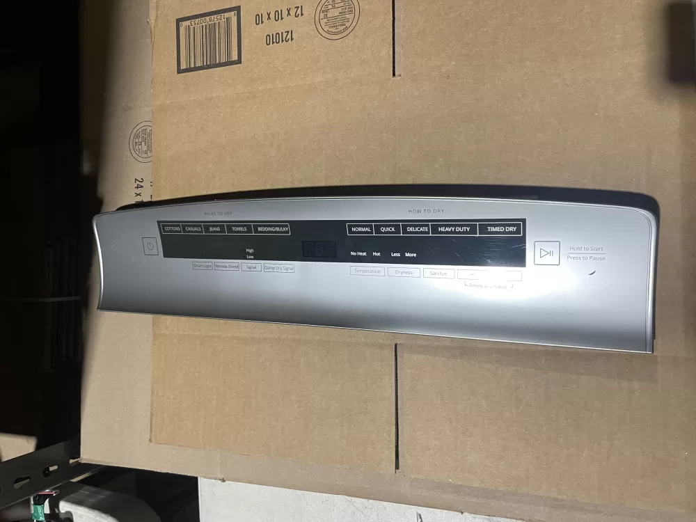 Whirlpool W11124277 Dryer Control Board Overlay Touchpad Panel AZ89491 | Wmv428