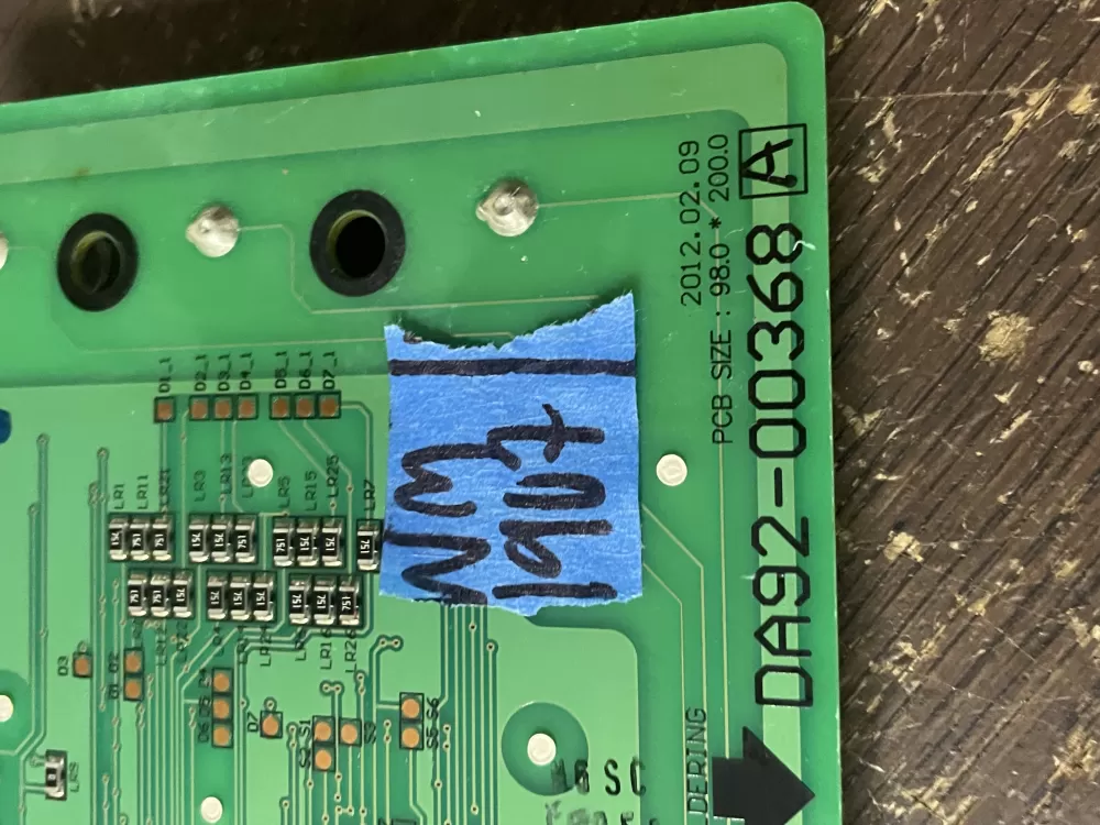 Samsung DA92-00368B Refrigerator Dispenser UI Control Board AZ51572 | Wm1907