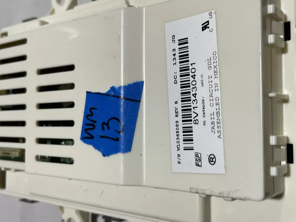 Whirlpool W10368089 Washer Control Board Lcd Display AZ156800 | Wm13