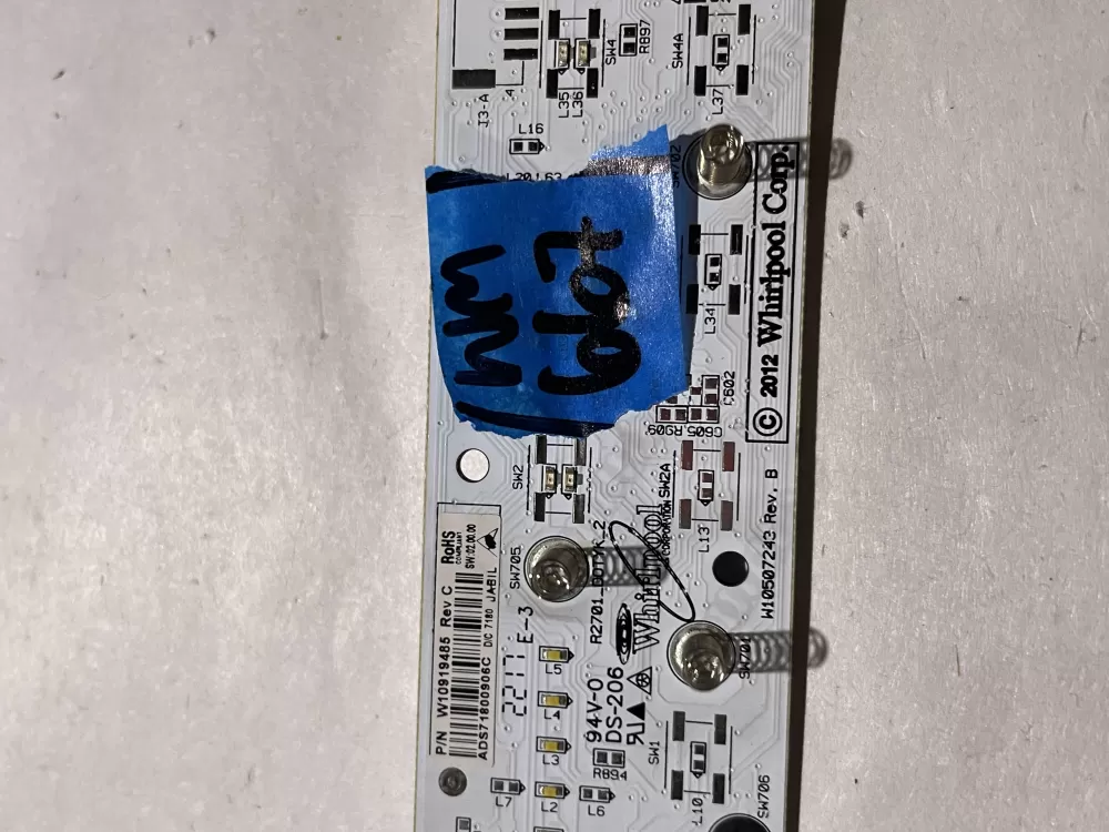 Whirlpool W10919485 Refrigerator Control Board AZ189424 | Wm667