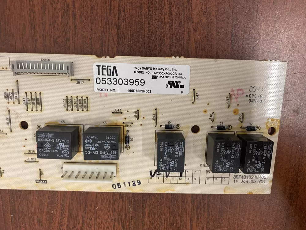 GE 165D7802P002 Dishwasher Control Board