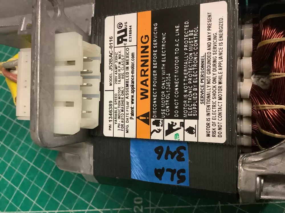 Frigidaire 1346389 7134638900 134638900 PD00025565 137248100 1482887 AP4368585 PS2349252 EAP2349252 Washer Drive Motor