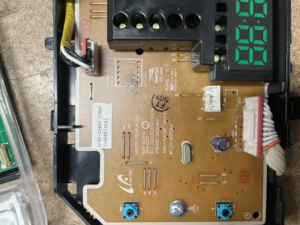 Samsung DC92 01622F DC41 00241A Washer Control Board AZ13280 | KMV117