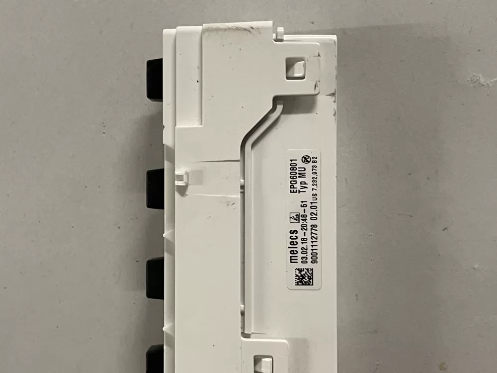 Bosch 9001112778 EPG60801 Dishwasher Interface Control Board AZ142937 | KM2405