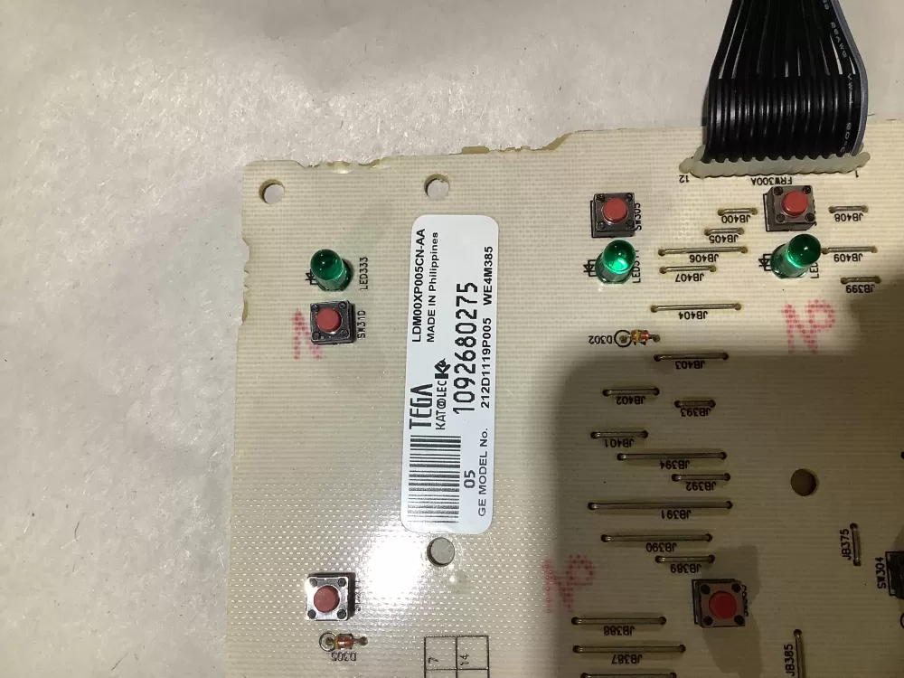 GE 212D1119P005 WE4M385 Dryer Control Board AZ152938 | BG2498